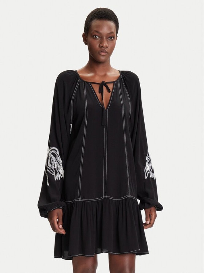 Desigual Sukienka codzienna Silvianegro 25WWVW19 Czarny Loose Fit