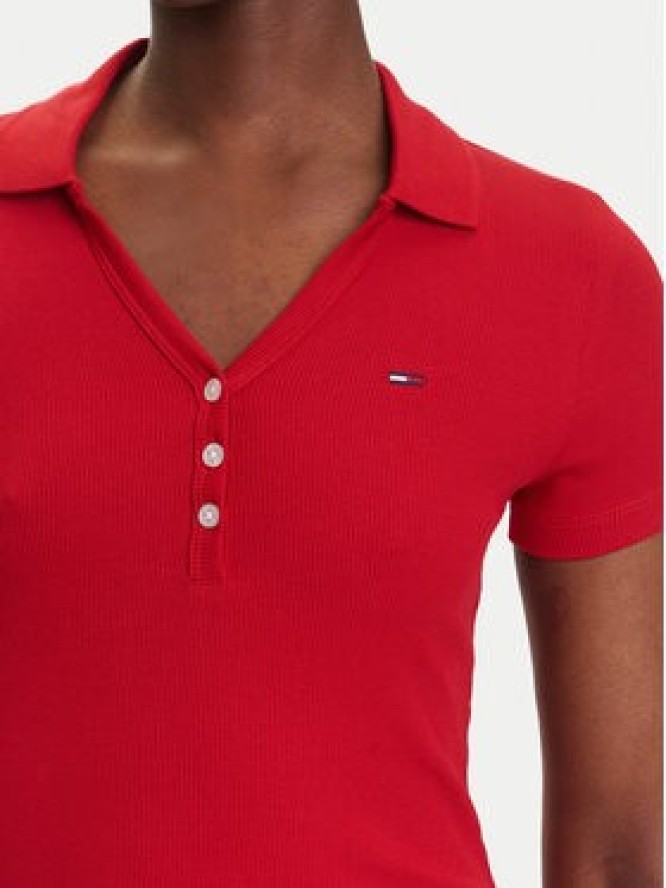Tommy Jeans Sukienka codzienna DW0DW21172 Czerwony Regular Fit