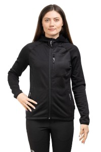 Bluza trekkingowa techniczna damska Viking Jukon Hoodie z kapturem na zamek