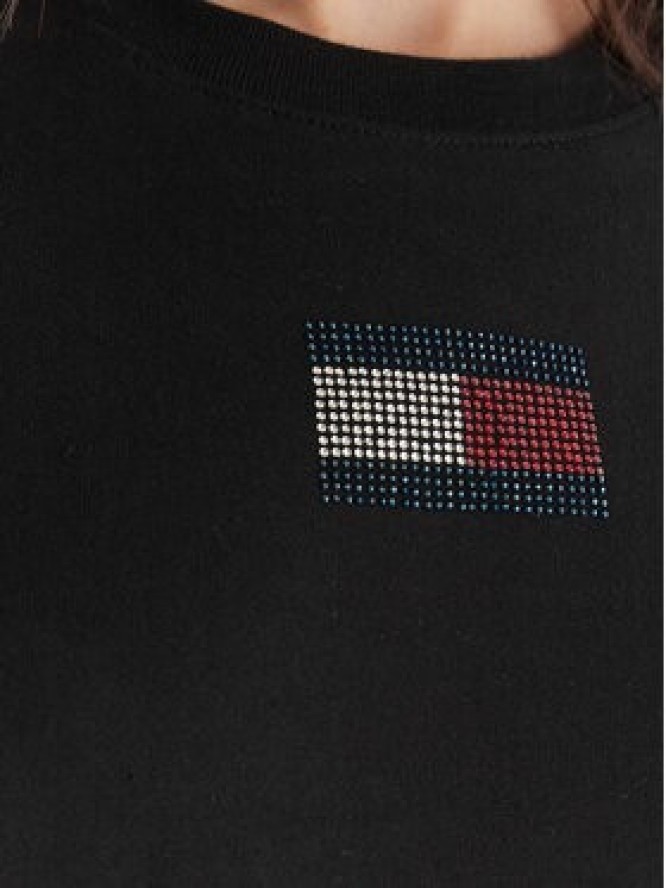 Tommy Jeans T-Shirt Party Flag DW0DW21965 Czarny Regular Fit