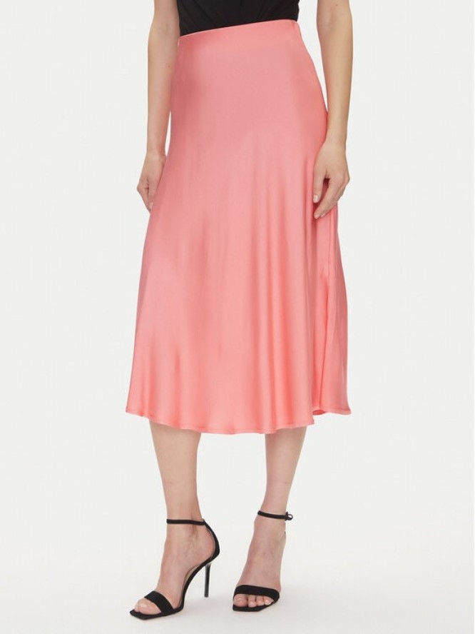 Fracomina Spódnica midi FJ25SG2003W45101 Koralowy Regular Fit