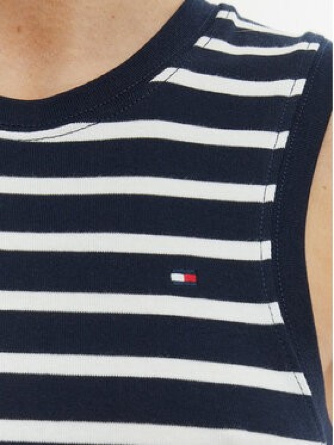 Tommy Hilfiger Top WW0WW47806 Granatowy Slim Fit