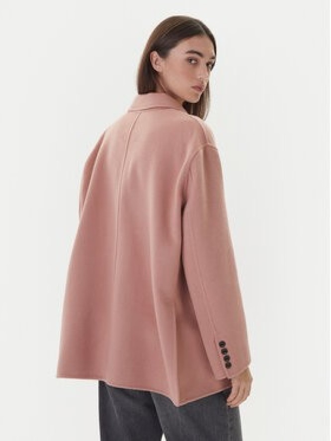 ViCOLO Płaszcz wełniany TF0005 Różowy Regular Fit