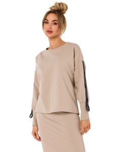 made of emotion Sweter w kolorze beżowym rozmiar: L