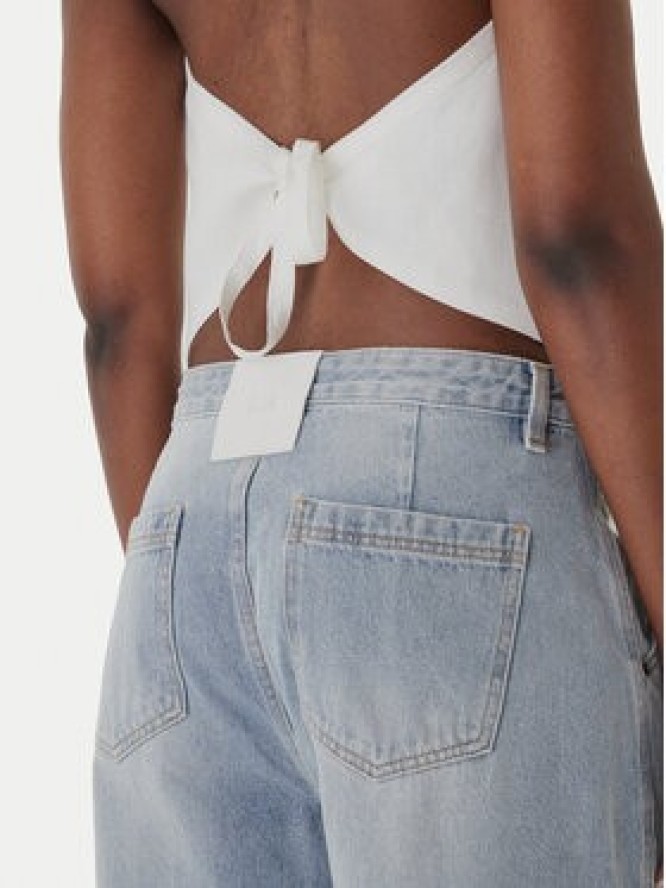 Eleh Jeansy EL103 Błękitny Wide Leg