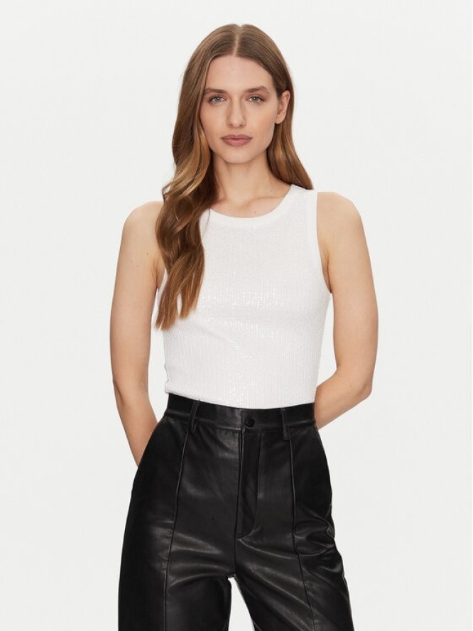 Guess Top W5GP06 KCS10 Biały Regular Fit