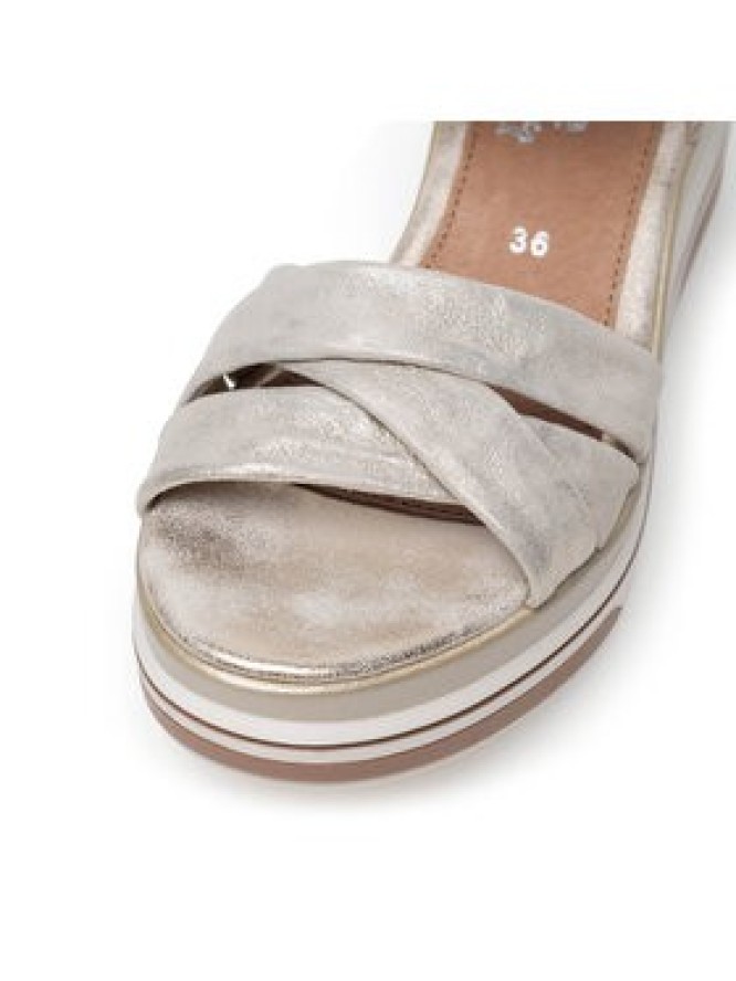 Remonte Sandały D1P51-90 Złoty