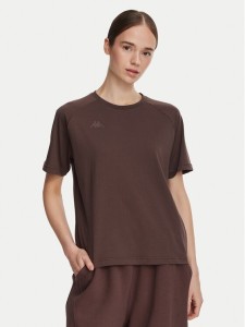 Kappa T-Shirt 34258QW Brązowy Regular Fit