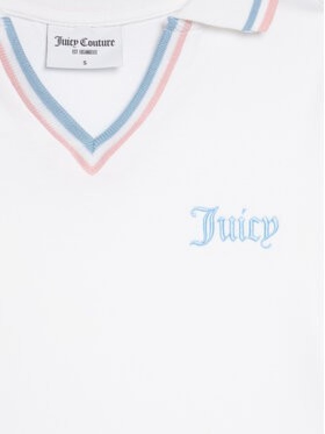 Juicy Couture Polo JCWCT225355 Biały Regular Fit