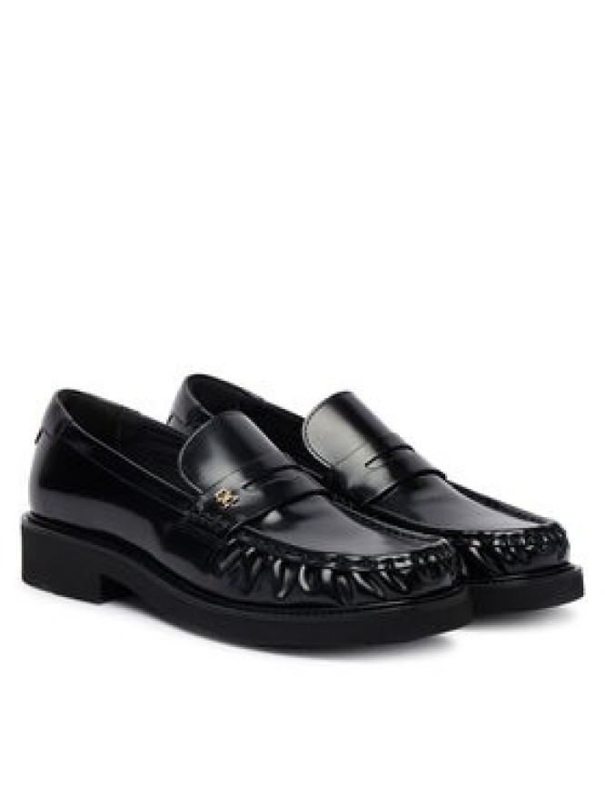 Tommy Hilfiger Loafersy Square Toe Abrasivato FW0FW08825 Czarny
