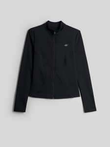 4F Bluza slim bez kaptura damska - czarna XL