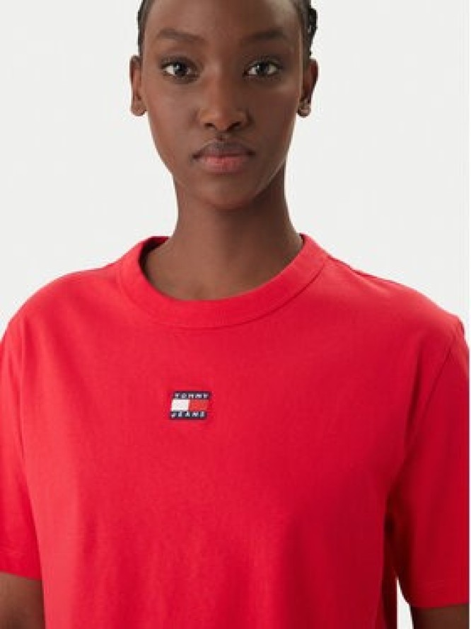 Tommy Jeans T-Shirt DW0DW22202 Czerwony Boxy Fit