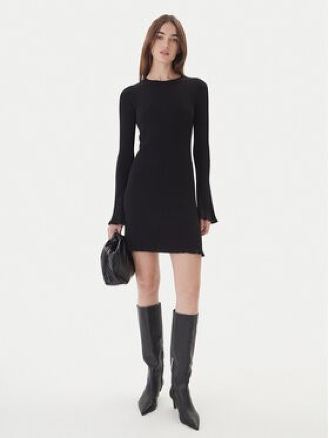 Kontatto Sukienka dzianinowa 3M0819C Czarny Slim Fit