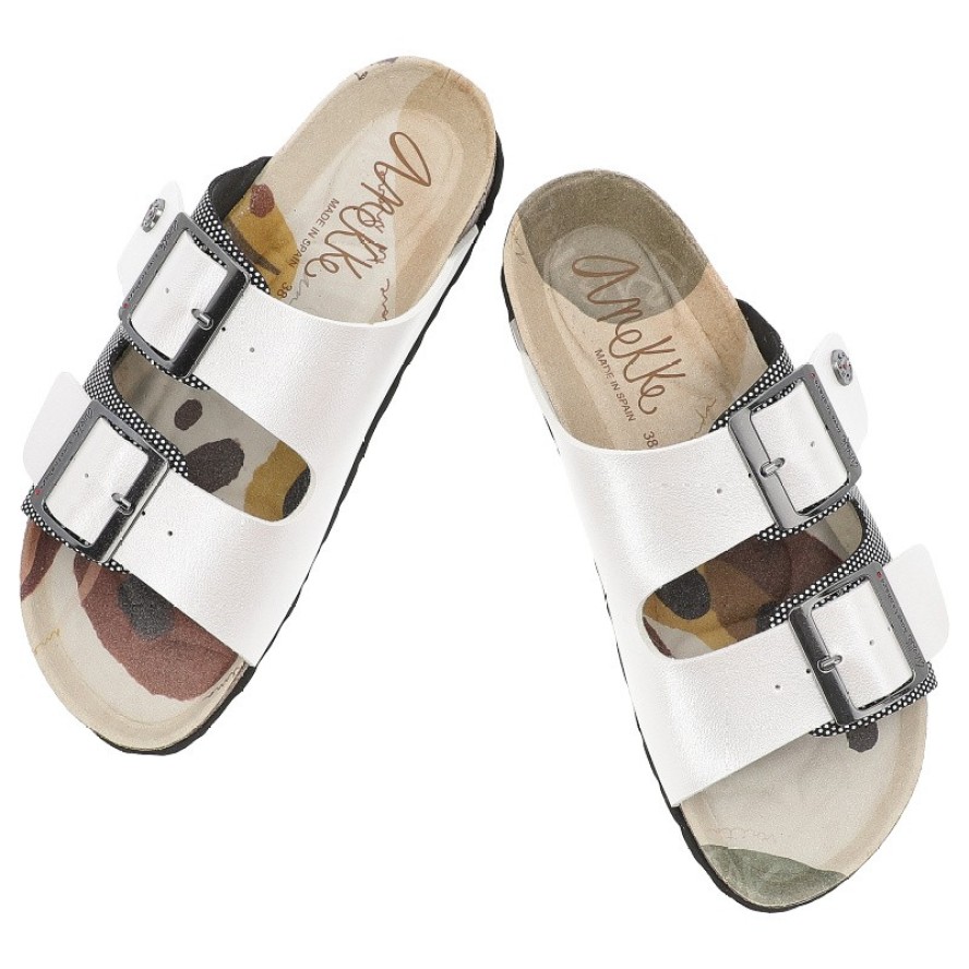 Białe Klapki Anekke Oryginalne Obuwie Damskie