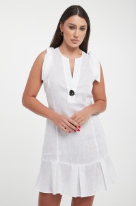 Sukienka lniana ARMANI EXCHANGE