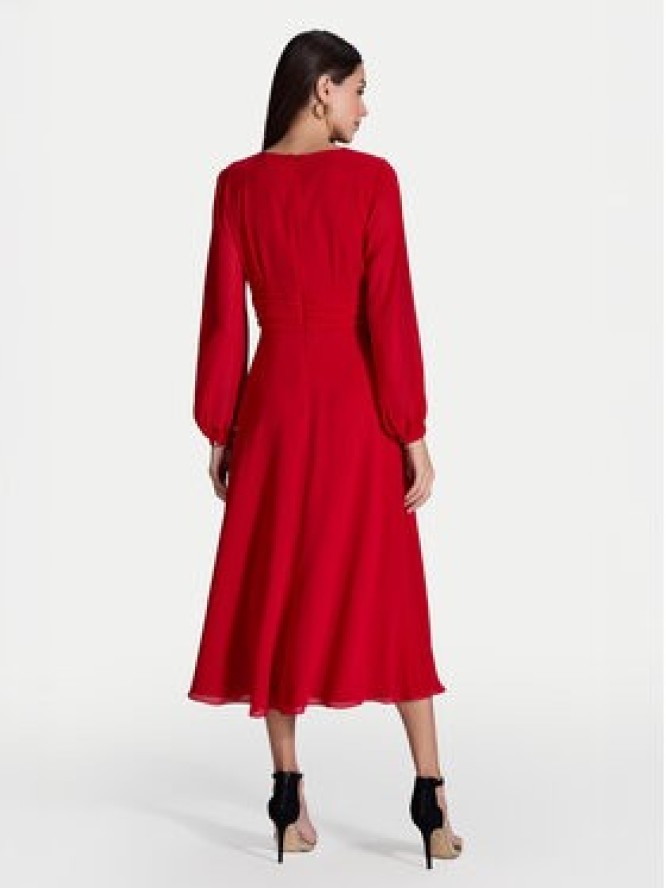 Swing Sukienka koktajlowa 5AI09000 Czerwony Regular Fit