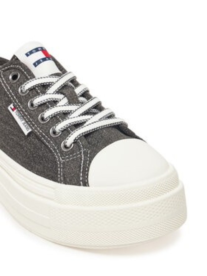 Tommy Jeans Sneakersy Tjw Foxing Flatform Lc EN0EN02736 Czarny