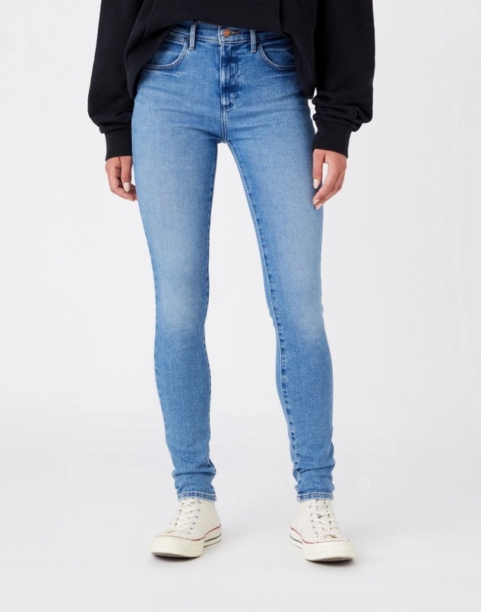 WRANGLER HIGH RISE SKINNY DAMSKIE SPODNIE JEANSOWE JEANSY RIVER W27H4741G 112145956