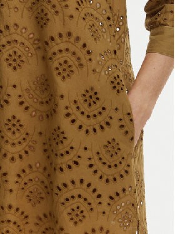 Iconique Sukienka letnia Ella IC26-082 Khaki Relaxed Fit