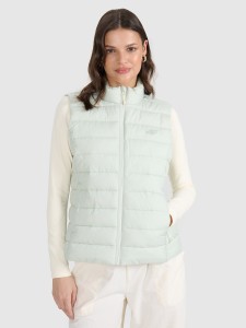 4F Bezrękawnik puchowy z wypełnieniem syntetycznym damski - miętowy S