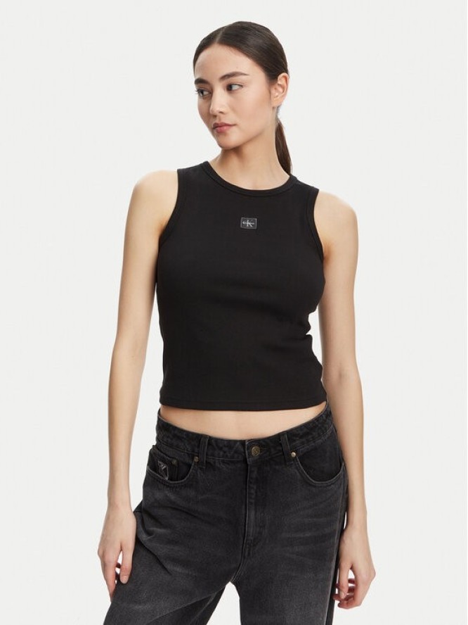 Calvin Klein Jeans Top LV047C201G Czarny Slim Fit