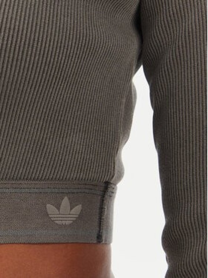 adidas Bluzka Ribbed JD0014 Czarny Slim Fit