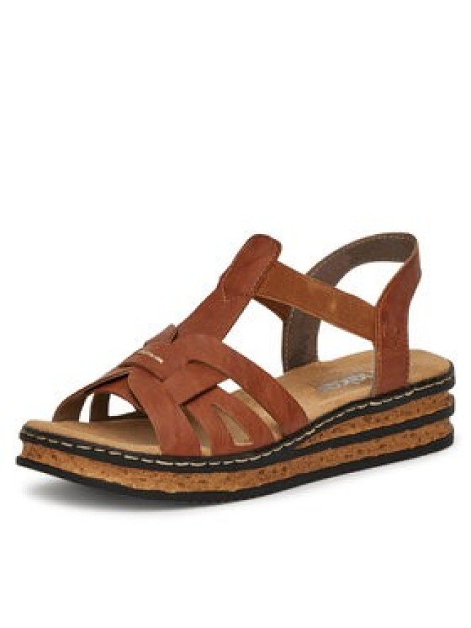 Rieker Sandały 62918-22 Brązowy