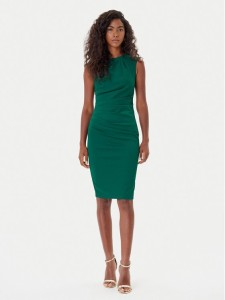 Rinascimento Sukienka koktajlowa CFC0125332003 Zielony Slim Fit