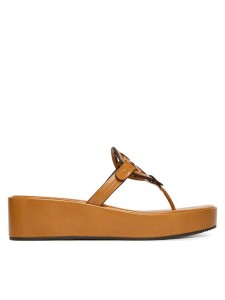Tory Burch Japonki Miller Wedge 175318 Brązowy
