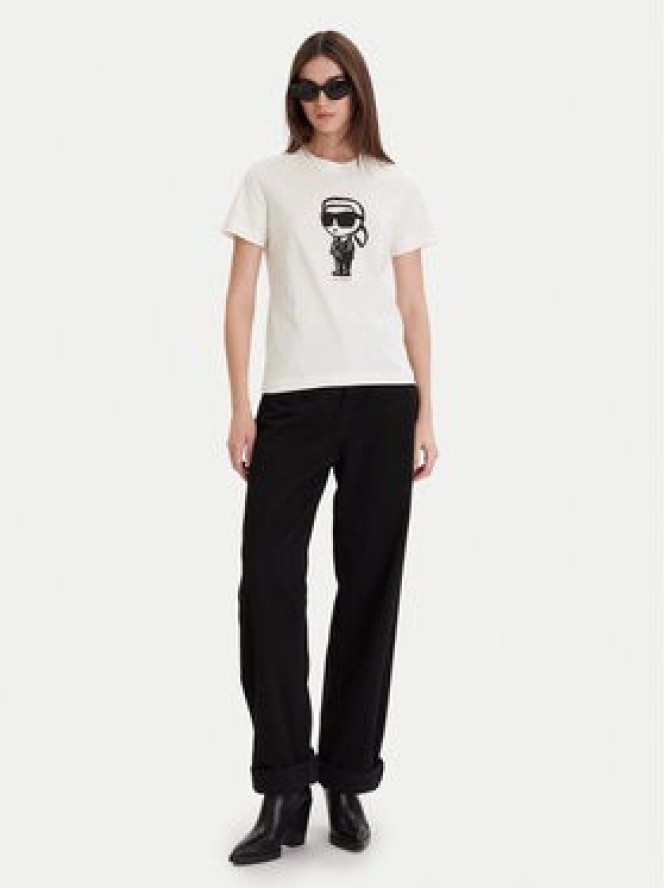 KARL LAGERFELD T-Shirt A1W17126 Écru Regular Fit