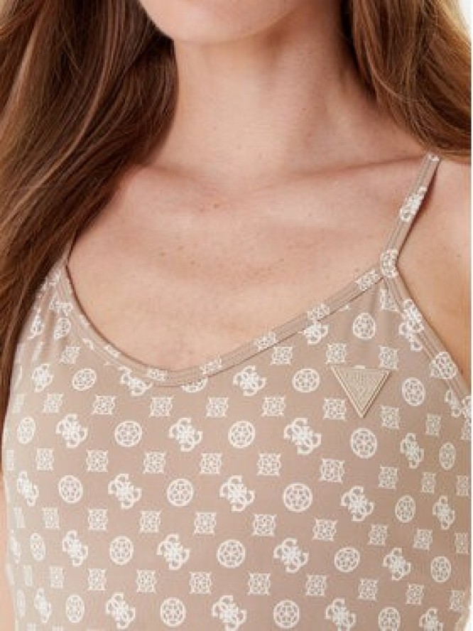 Guess Top V5YP11 MC03W Beżowy Slim Fit