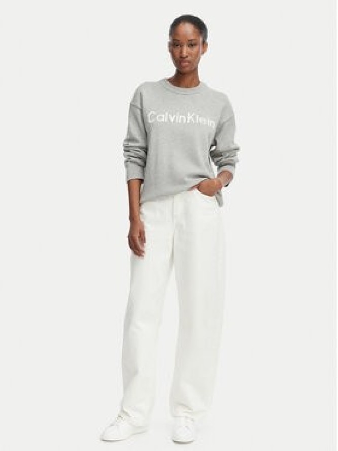Calvin Klein Jeans Sweter LV044G313G Szary jasny Regular Fit