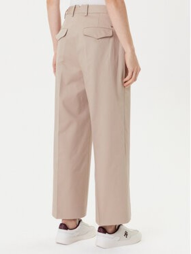 Tommy Hilfiger Spodnie materiałowe WW0WW45791 Beżowy Wide Leg