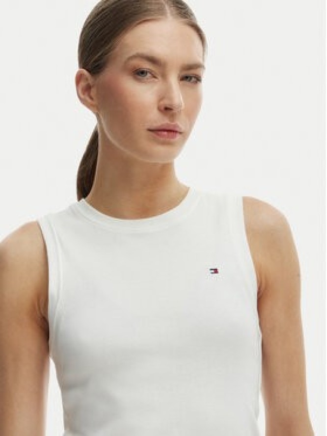 Tommy Hilfiger Top WW0WW47806 Écru Slim Fit