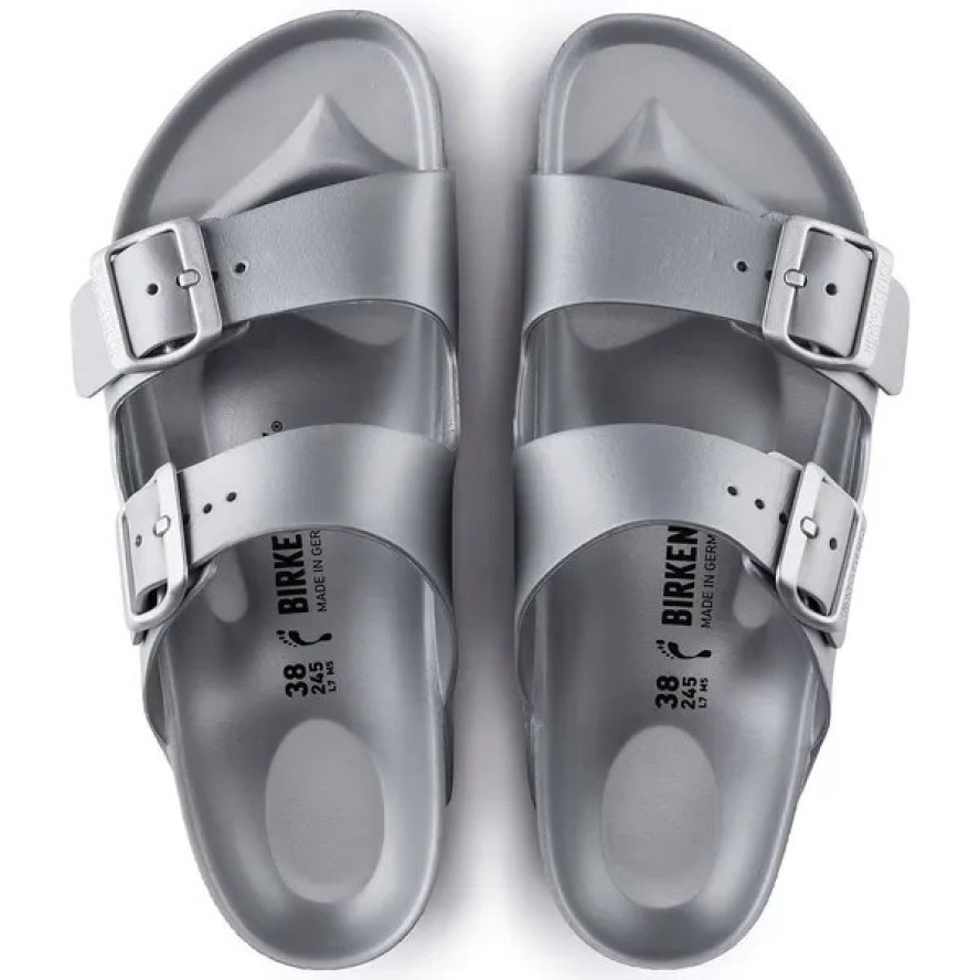 Birkenstock Arizona EVA Metallic Silver Klapki damskie