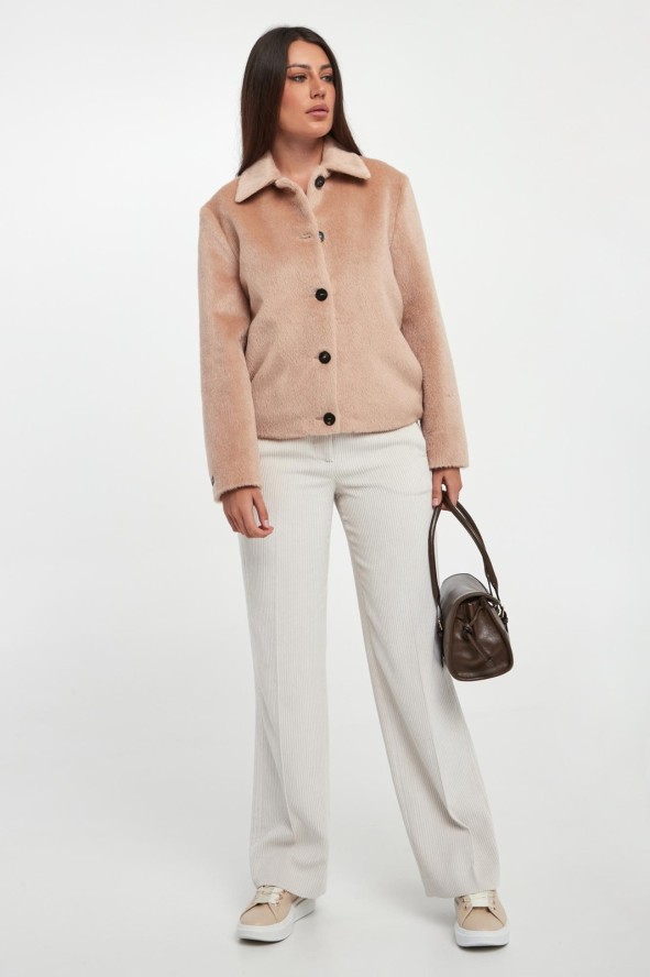 Płaszcz damski krótki z alpaki PESERICO