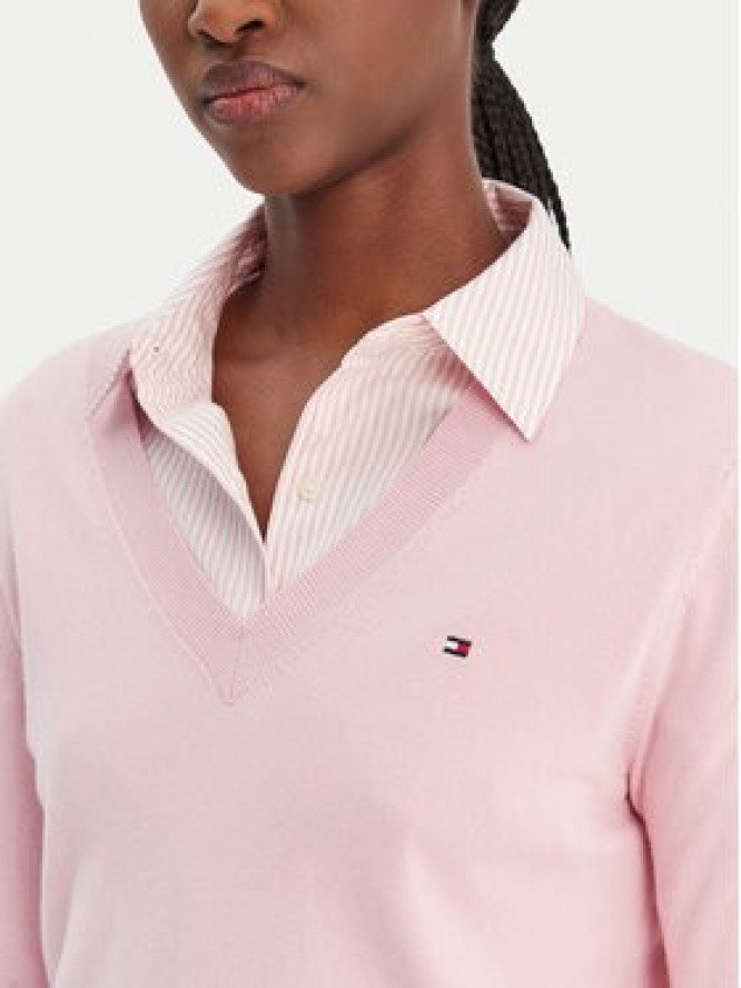 Tommy Hilfiger Sweter WW0WW40098 Różowy Regular Fit