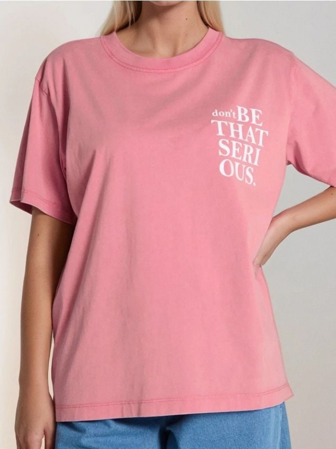Koszulka z napisem - różowy