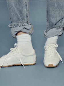 Skórzane sneakersy - biały