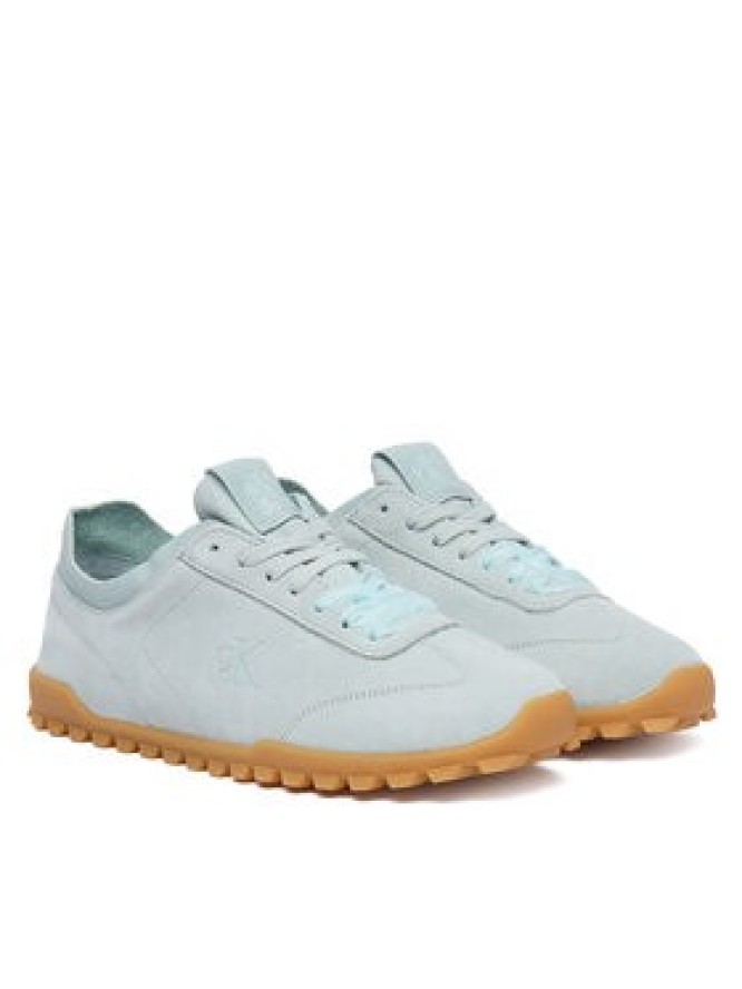 Calvin Klein Sneakersy Low Profile Run Mg Sue Db Laces HW0HW03150 Niebieski jasny