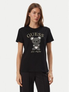 Guess T-Shirt V6BI28 K9360 Czarny Regular Fit