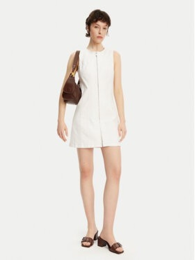 Tommy Jeans Sukienka jeansowa DW0DW20420 Écru Slim Fit