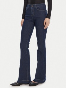 Rinascimento Jeansy CFC0125300003 Granatowy Flare Fit
