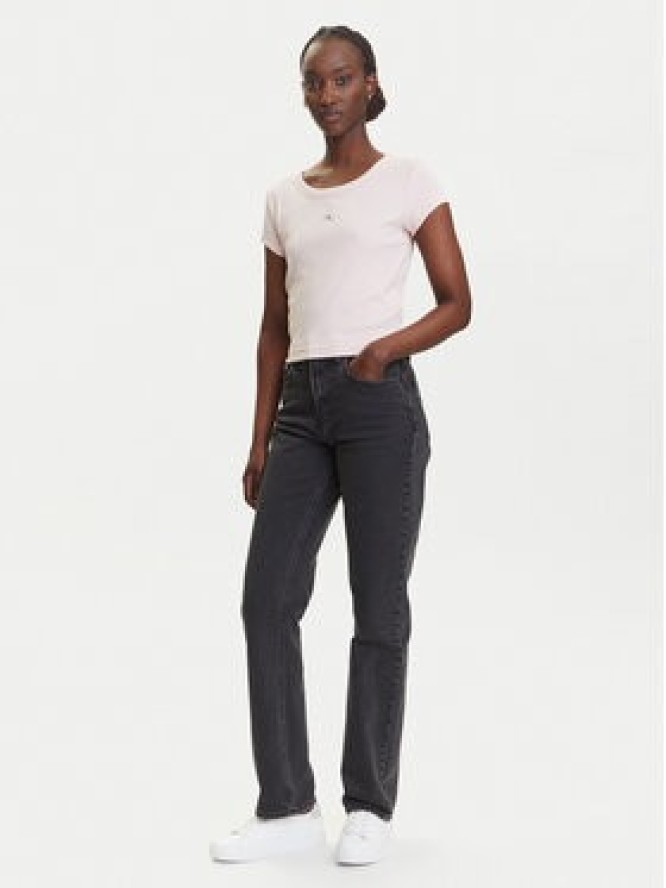 Calvin Klein Jeans Jeansy LV047B909G Czarny Straight Fit