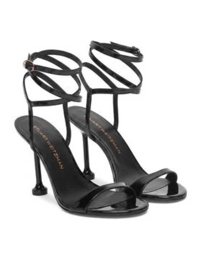 Stuart Weitzman Sandały Naudistini Wrap 100 SM910 Czarny