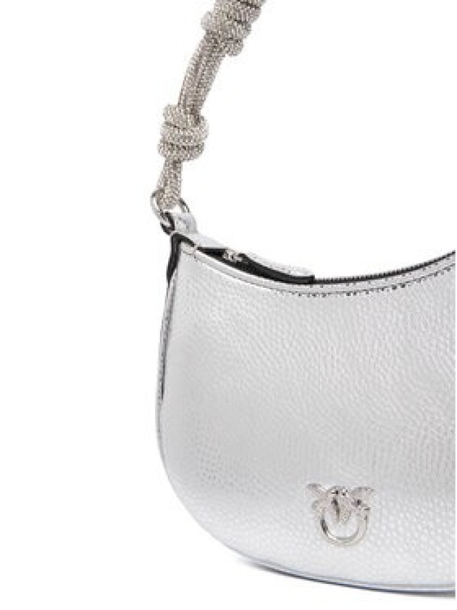 PINKO Torebka Half Moon Baby C + Manico Al 25-26 PLTT 105913 A2WD Srebrny