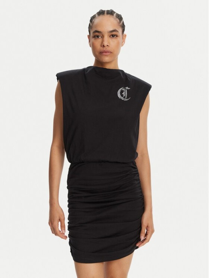 Just Cavalli Sukienka codzienna 78PAOE11 Czarny Regular Fit