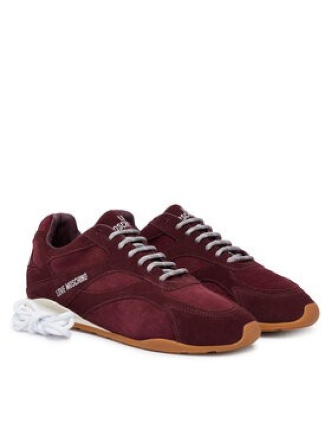 LOVE MOSCHINO Sneakersy JA15352G1PIGB55A Bordowy