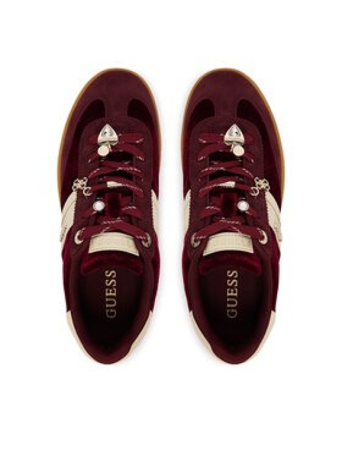Guess Sneakersy FLFN2A FAB12 Bordowy