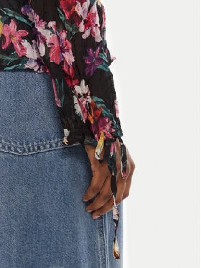 Desigual Bluzka Flori 25WWBW03 Czarny Regular Fit